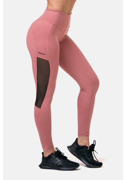 NEBBIA Mesh high waisted leggings pink