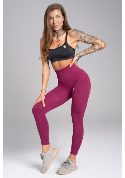 Jelly Berry Seamless Fitness Leggings - Gym Glamour