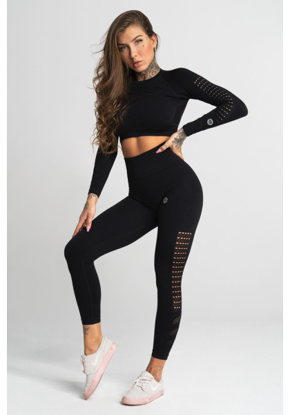 Seamless fitness leggings Nero - Gym Glamour