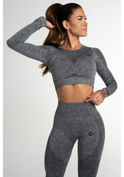 Crop Top Gym Glamor Fusion Dark Grey