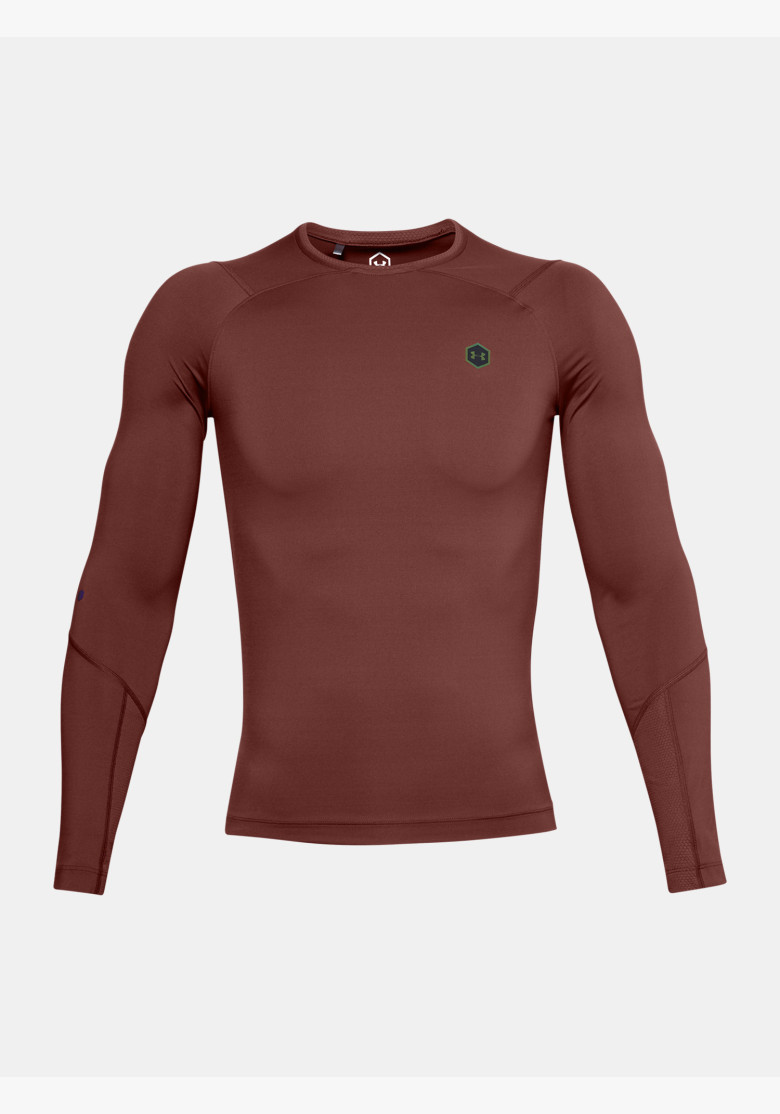 Compression T-shirt Under Armour Rush Hg Compression Ls Cinna Red