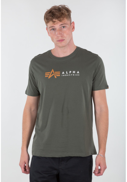 T-shirt Alpha Industries Label T Foil Print dark olive