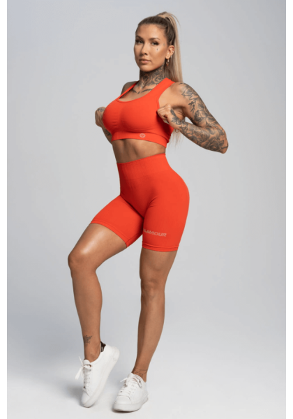 Gym Glamour Bikery Push Up Shorts Coral