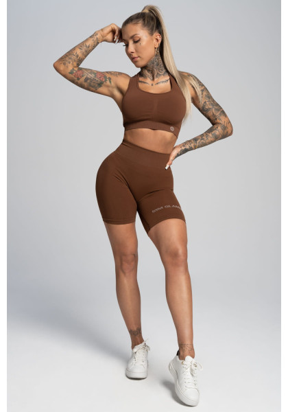 Gym Glamour Bikery Push Up Chocolate Shorts