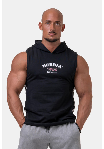 NEBBIA Legend-approved hooded tank top black