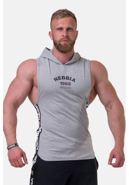 NEBBIA Legend-approved hooded tank top grey