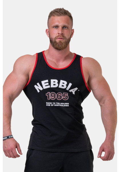 NEBBIA Old-school Muscle tank top black