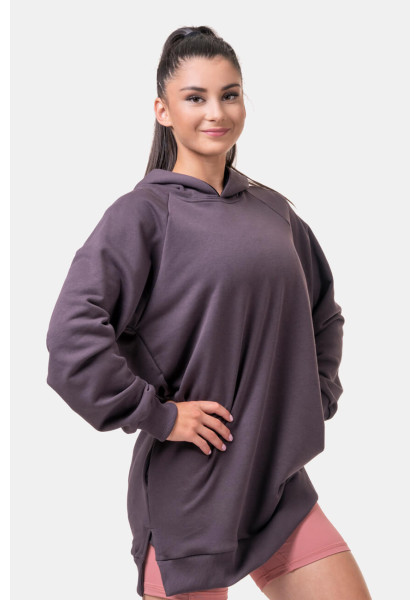 NEBBIA Long Everyday HERO hoodie marron