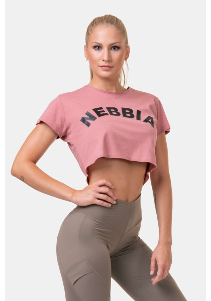 NEBBIA Loose Fit & Sporty crop top pink