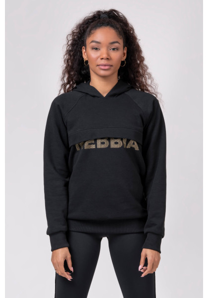 NEBBIA Long sweatshirt "INTENSE FOCUS" black