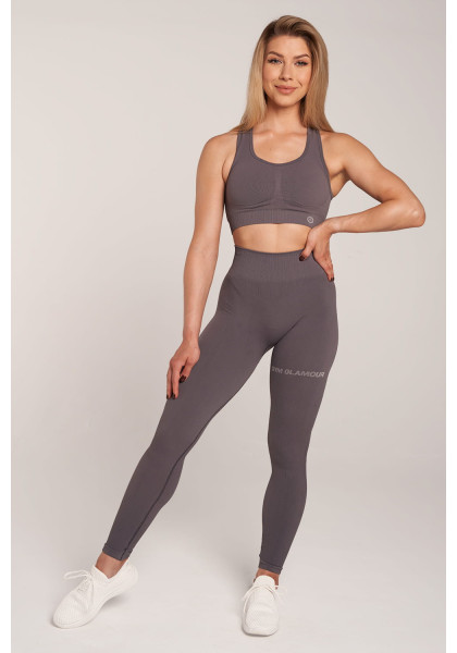 Gym Glamour Push Up Grey Leggings