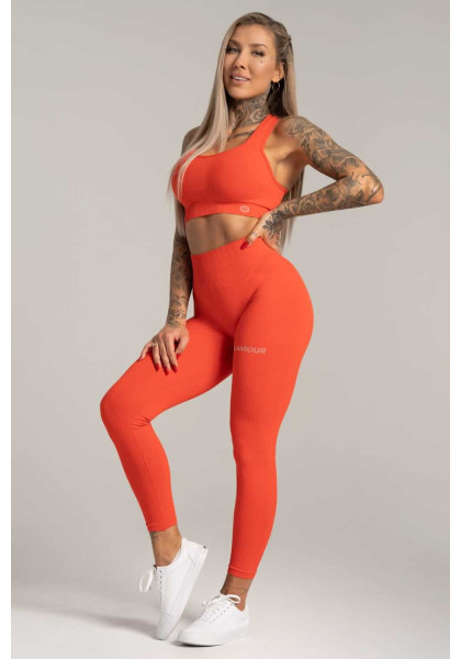 Gym Glamour Push Up Coral Leggings