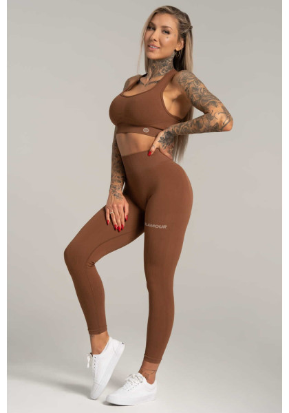 Gym Glamour Push Up Chocolate Leggings