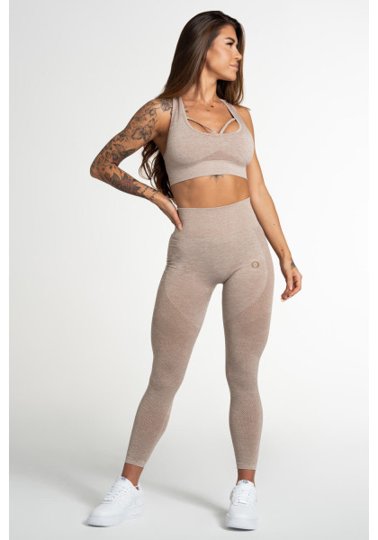 Gym Glamour Fusion Beige Leggings