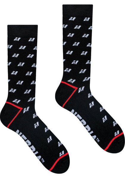 NEBBIA N-pattern high socks black