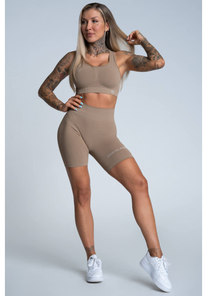 Gym Glamour Bikery Push Up Shorts Nude