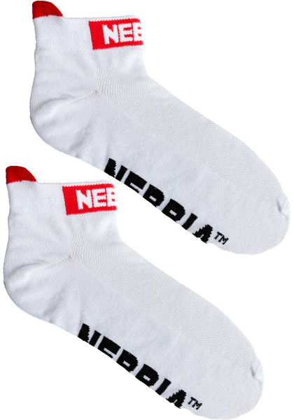 NEBBIA "SMASH IT" ankle socks white