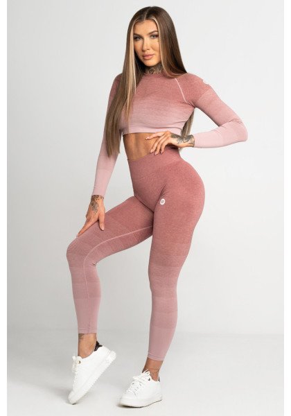 Gym Glamour Seamless Leggings Taupe Ombre