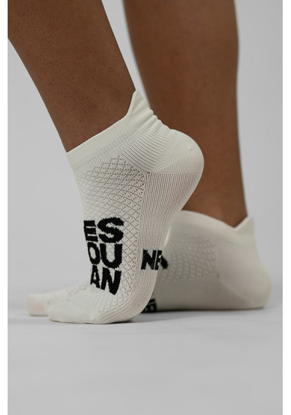 NEBBIA "HI-TECH" crew socks YES YOU CAN white