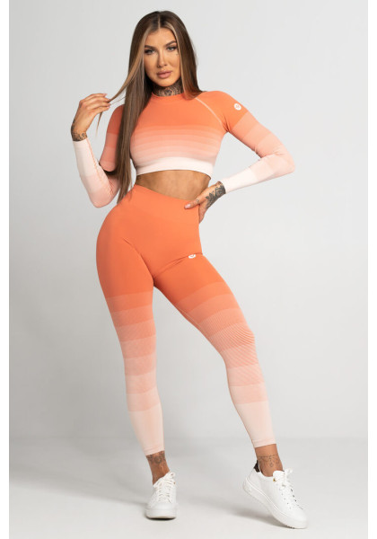 Gym Glamour Seamless Leggings Coral Ombre