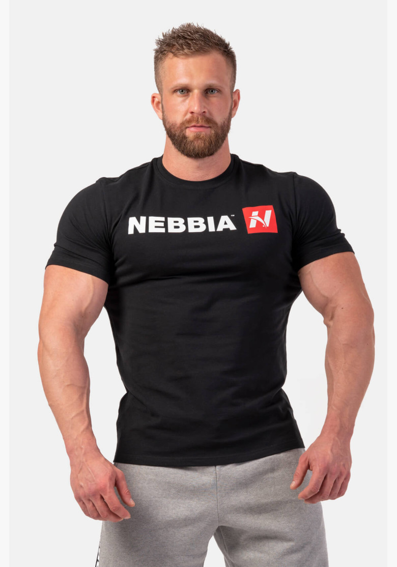 NEBBIA Red "N" T-shirt black