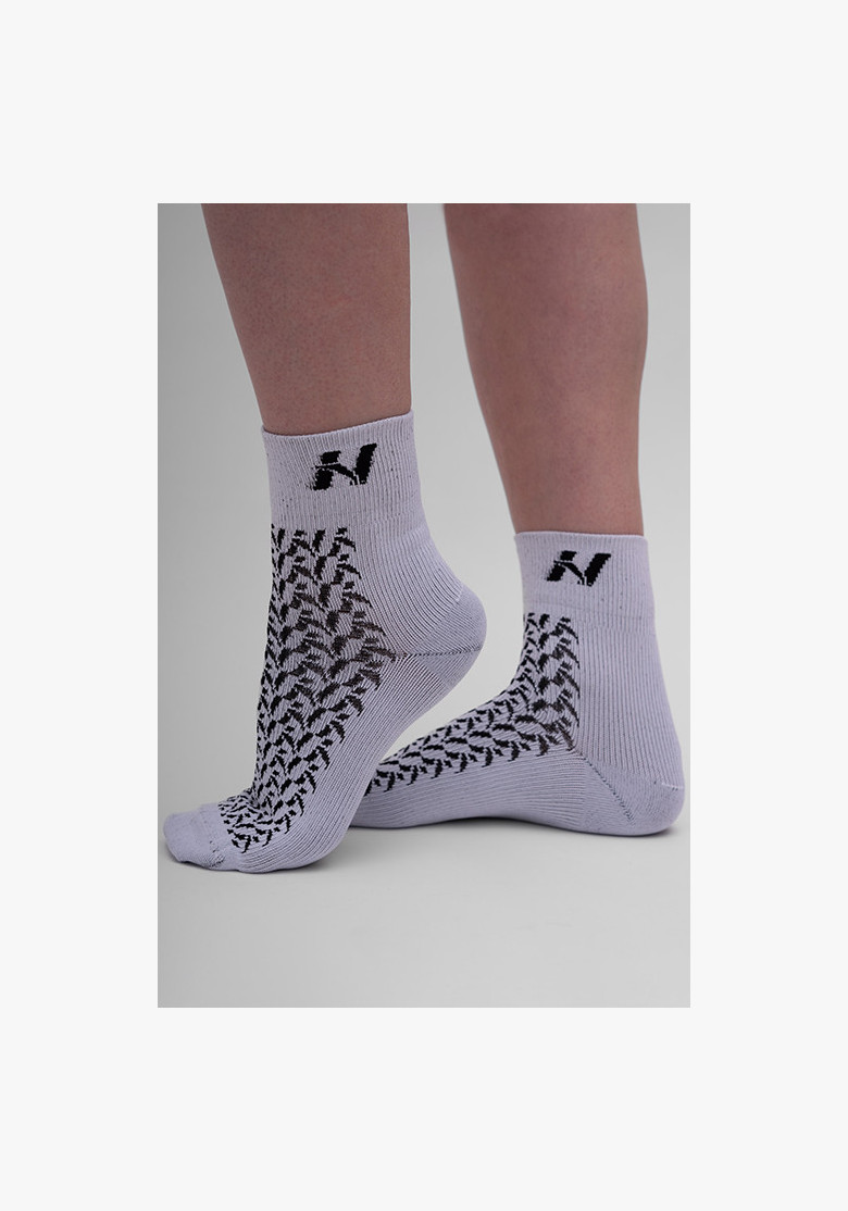 NEBBIA "HI-TECH" N-pattern crew socks grey