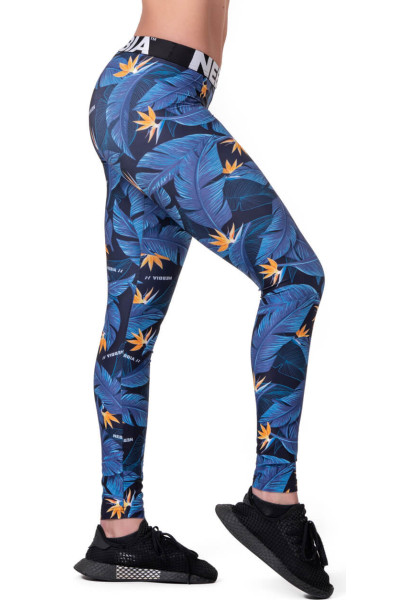 NEBBIA Mid-waist Ocean Power Leggings Blue