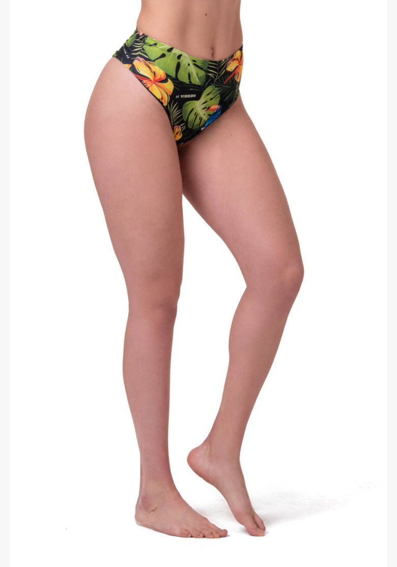 NEBBIA High-waist Retro Bikini (bottom) junglegreen