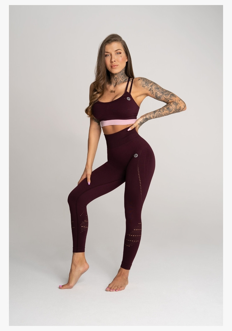 Sports leggings Gym Glamour Deynn Vino rosso