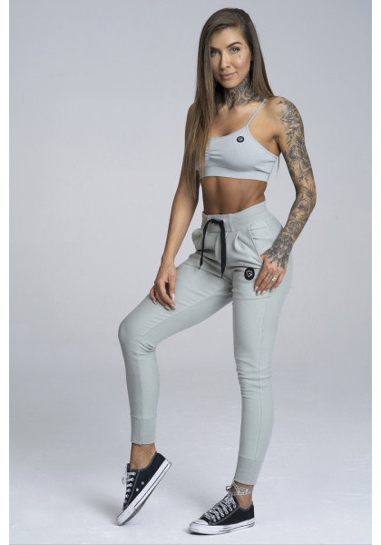 Gym Glamour Boyfriend Grey Sweatpants