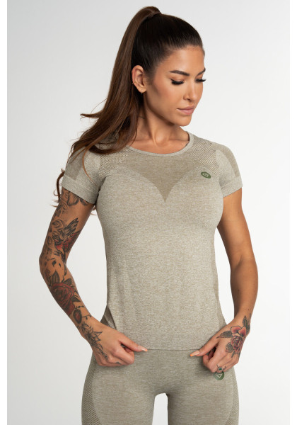 T-shirt Gym Glamour Fusion Khaki