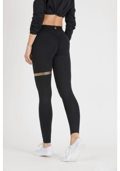 GoldBee BeStripe Black&Gold Leggings