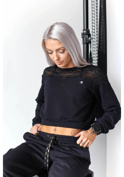 Sweatshirt GoldBee Lace Black