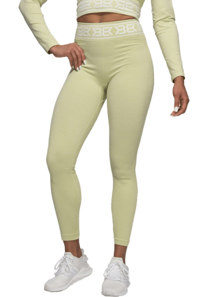 Rib Seamless Leggings Greenish Melange - Better Bodies