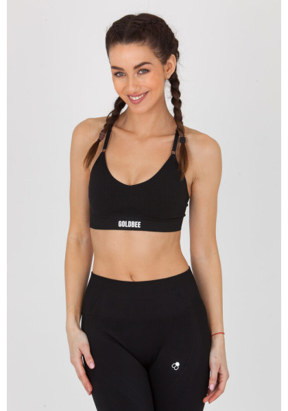 GoldBee BeSport Black Bra