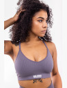 We offer you a seamless bra with white GoldBee lettering on the front of the bra. 