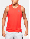 Men's running tank top is made of lightweight Microthread material.