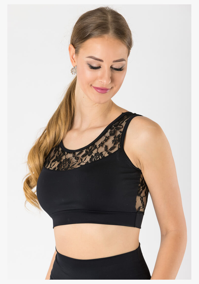 Top GoldBee Anastasiia Lace Black