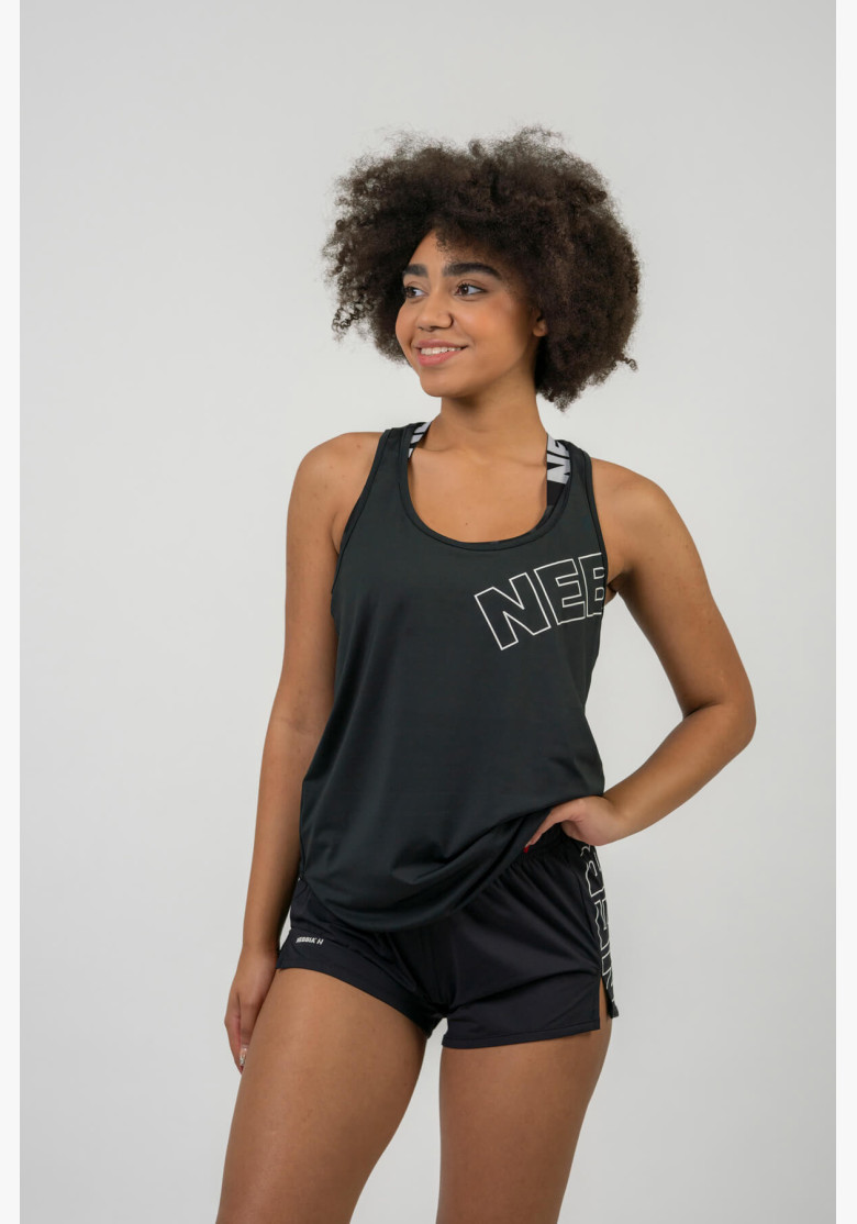 NEBBIA FIT Activewear tank top "Racer back" black