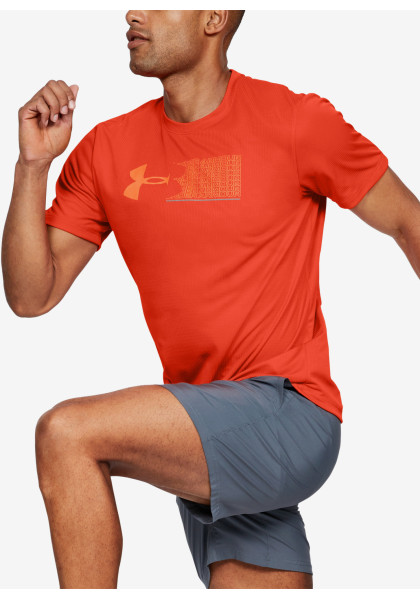 T-shirt Under Armour M Run Graphic Escape Tee Ultra Orange