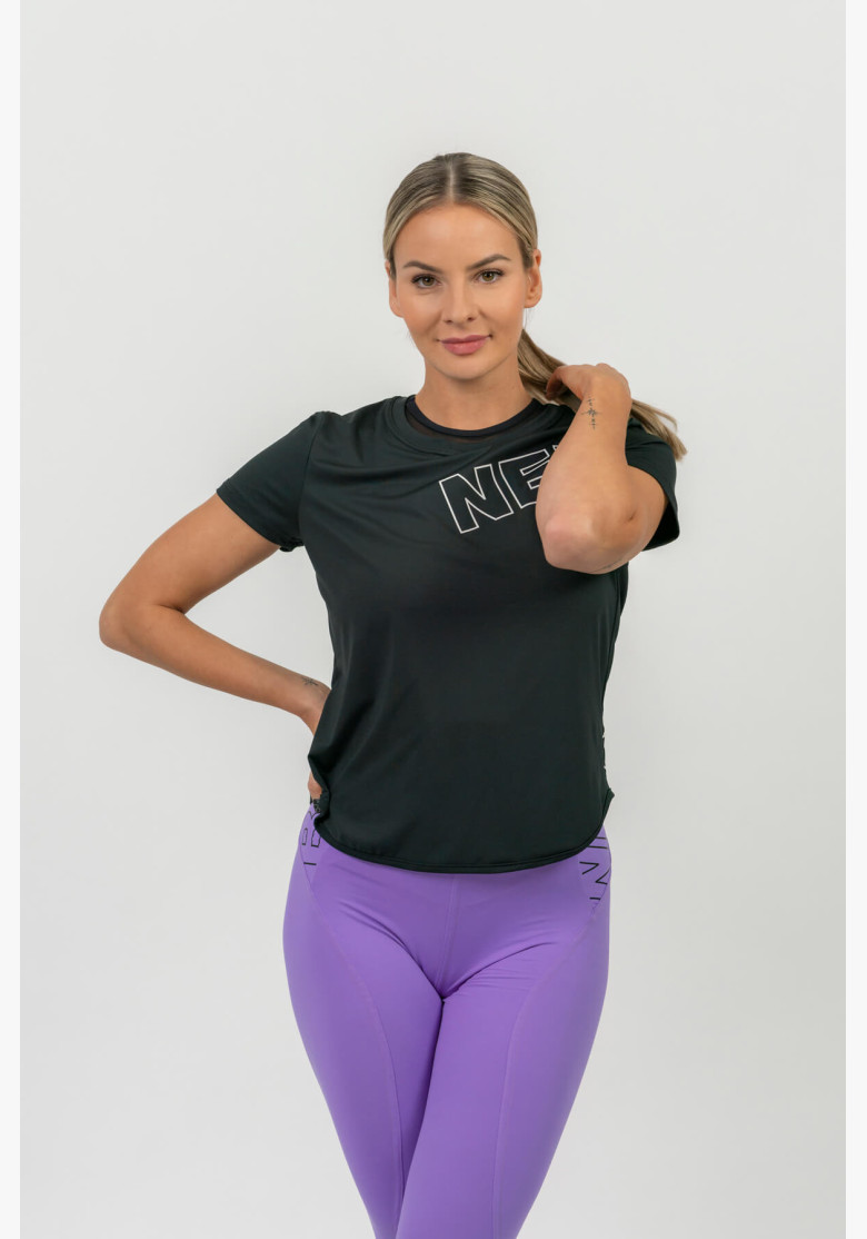 NEBBIA FIT Activewear functional short sleeve T-shirt black