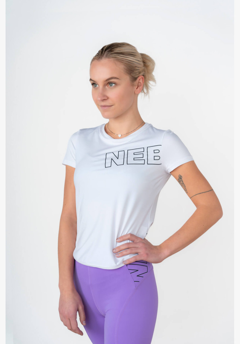 NEBBIA FIT Activewear functional short sleeve T-shirt white