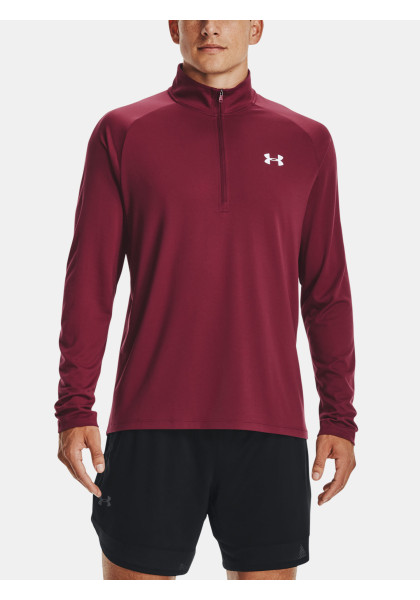 Under Armour UA Tech 2.0 1/2 Zip League Red T-Shirt