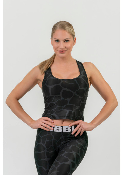 NEBBIA NATURE-INSPIRED sporty crop top Racer back