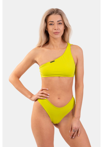 NEBBIA Bandeau Bikini one shoulder swimsuit (top) green