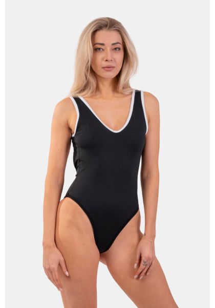 NEBBIA All black swimsuit French style black