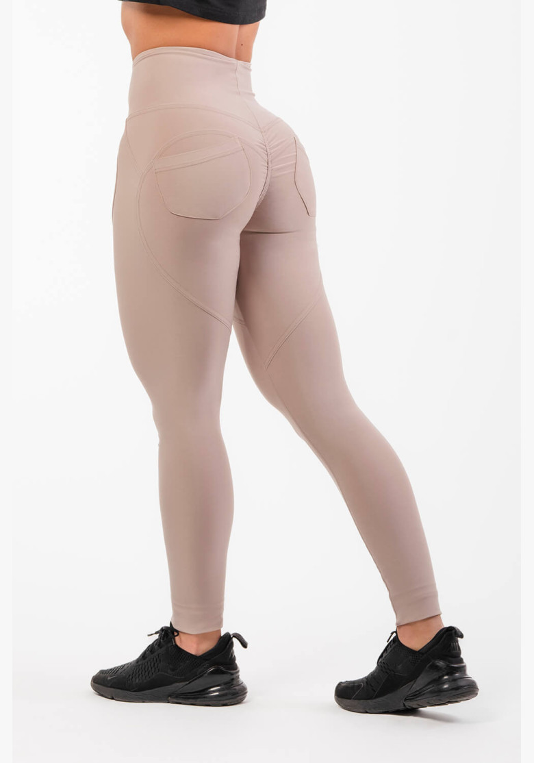 NEBBIA Lifting Effect Bubble Butt High Waist Leggings Beige