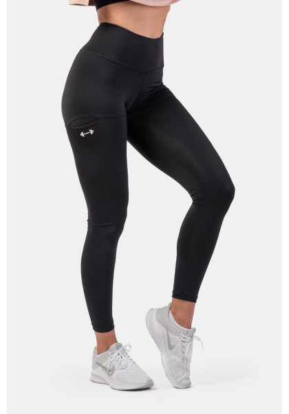 NEBBIA Active leggings with high waist and side pocket black