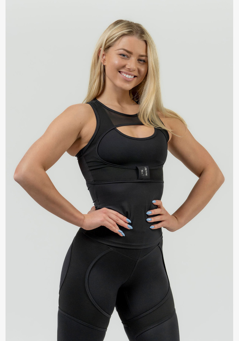 NEBBIA Women's compression tank top NEBBIA INTENSE Ultra black