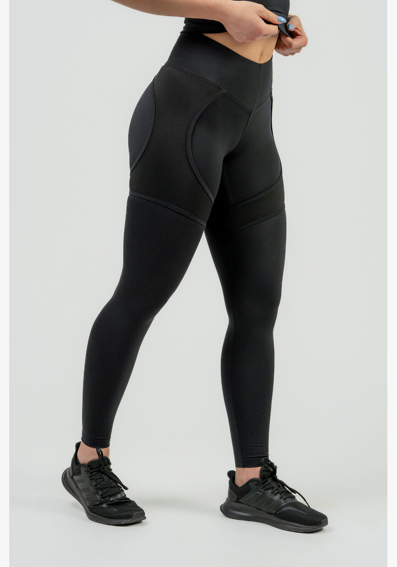 NEBBIA Women's sports leggings with mesh NEBBIA INTENSE Mesh black